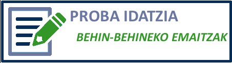 Proba idatzia BBN